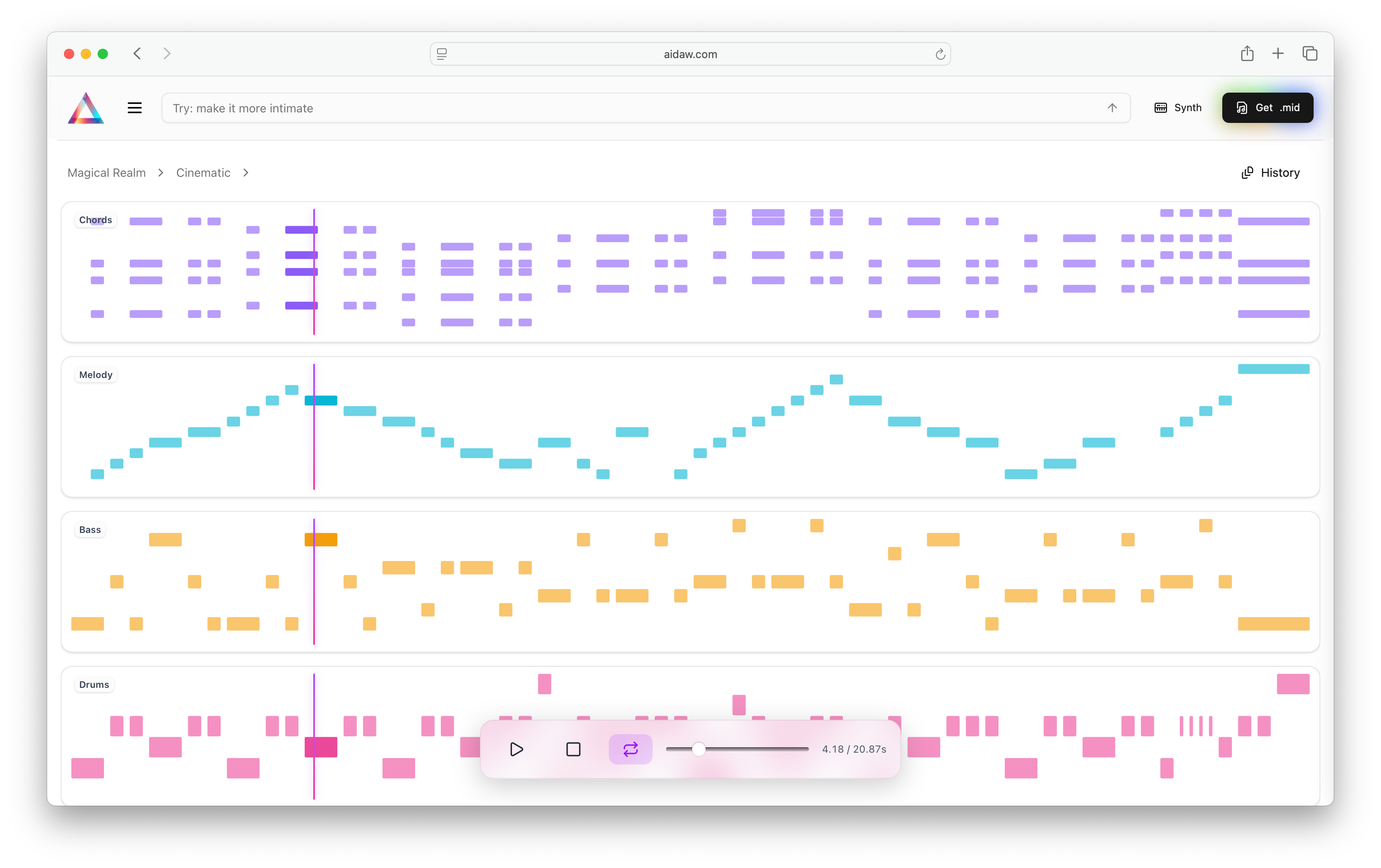 Your idea to music in seconds